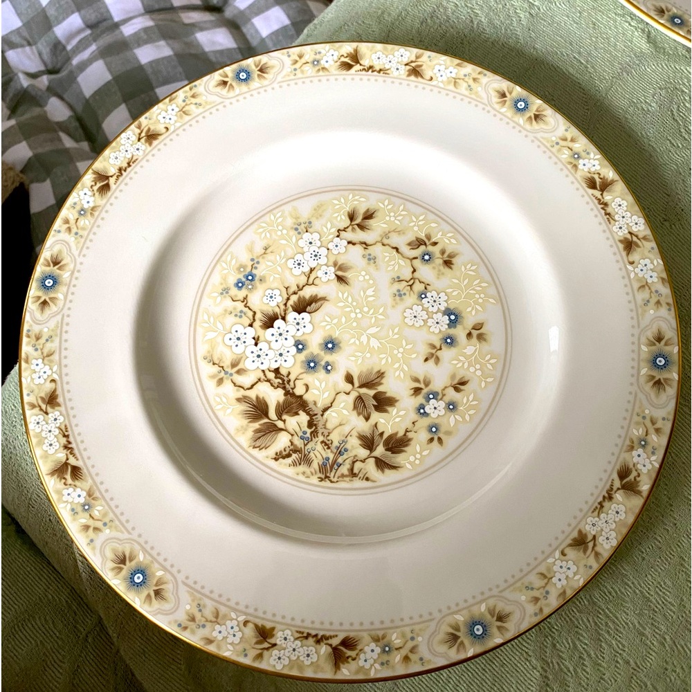 2 Royal Dalton “Mandalay” fine china dinner plates. Never used, brand new